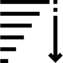 download,edit tools,arrows,list,down arrow,downloading,sort down